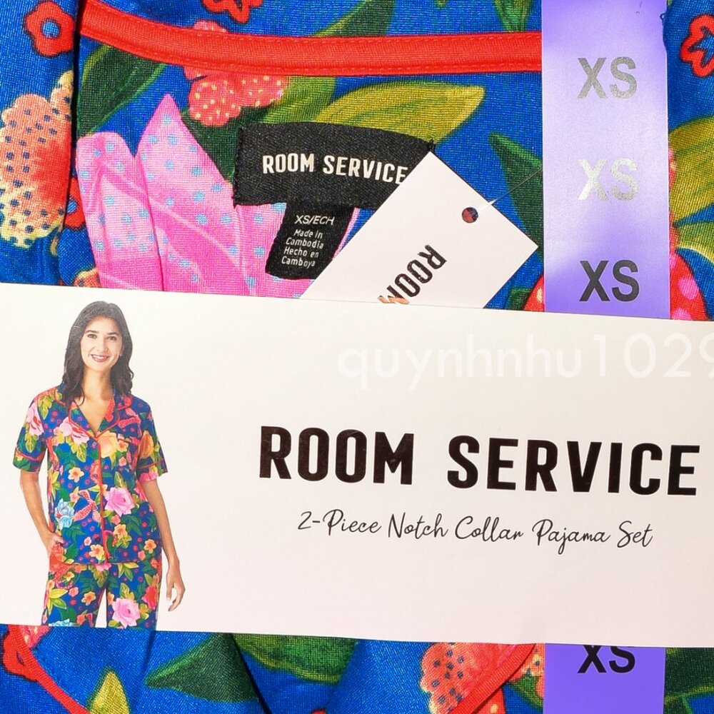 Room Service Women's Notch Collar Pajama Set - Picture 4 of 12